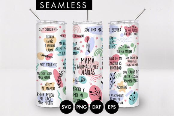 20oz Mama Afirmaciones Diarias Tumbler Graphics Review