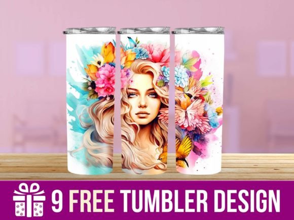 3D Floral Lady Tumbler Wrap Designs: Graphics & Crafts Review