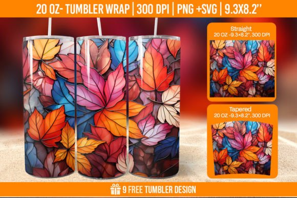 Autumn Stained Glass Tumbler Design: A Graphics & Crafts Review