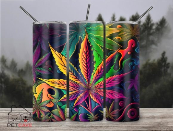 Glass Weed Trippy World 20oz Tumbler Graphics for Crafts