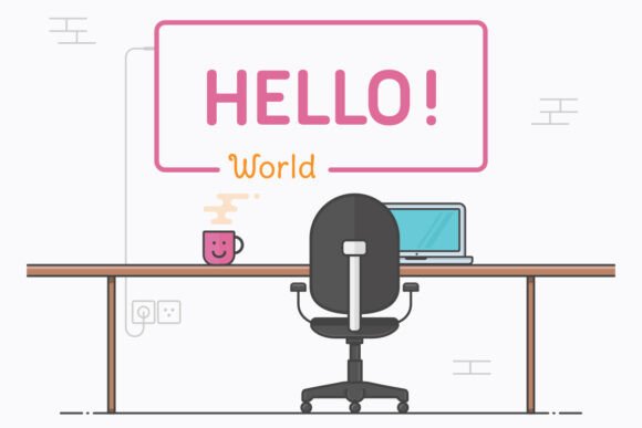 Hello World Office Illustration: Graphics & Illustrations Review