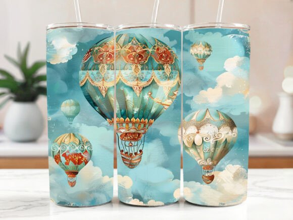 Hot Air Balloon Tumbler Wrap World: Tumbler Wraps Graphics