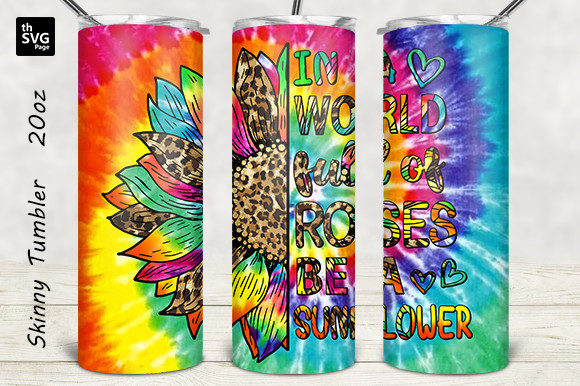 Tie Dye Tumbler Sublimation Design: Graphics & Crafts