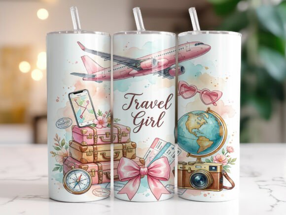 Travel Girl World Traveler Tumbler Wrap Graphics Review