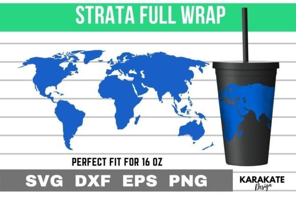World Map, 16 Oz Strata Cup Wrap SVG – A Designer’s Take