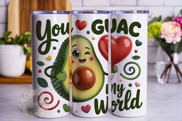 You Guac My World 20oz Tumbler Wrap Graphics